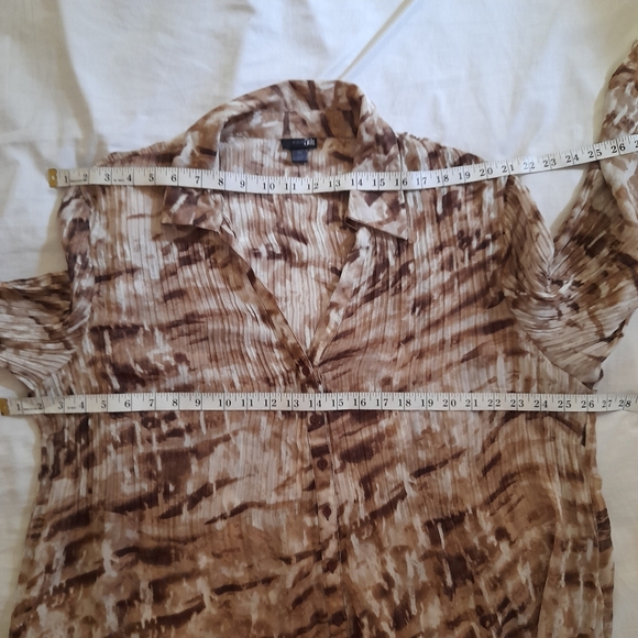 ● east5th | Short Tunic Style Dress with Kakhi Tie-Dye Print - Picture 5 of 16